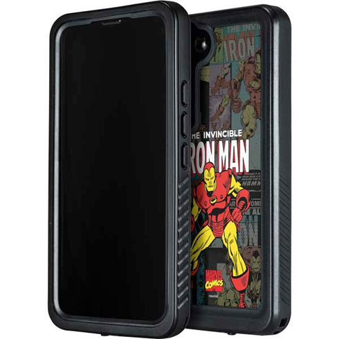 Marvel Classic Comics Iron Man Action Vintage Galaxy S24 Plus Waterproof Case